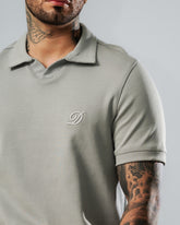 Polo Relaxed Fit Gris Cemento